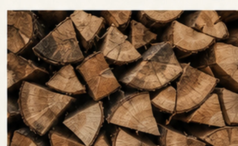 Stacked split firewood
